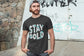 MENS BLACK ROUNDNECK T-SHIRT