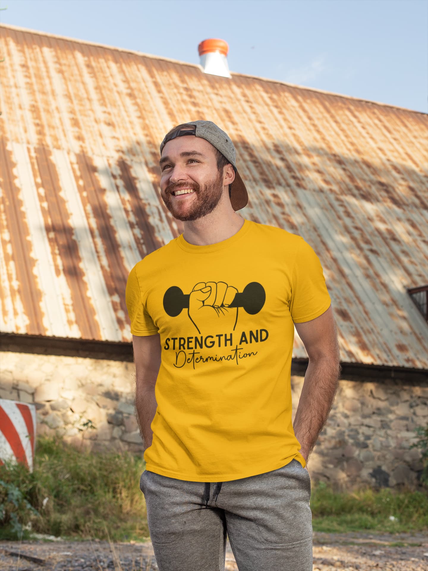 MENS GOLDEN YELLOW ROUNDNECK T-SHIRT