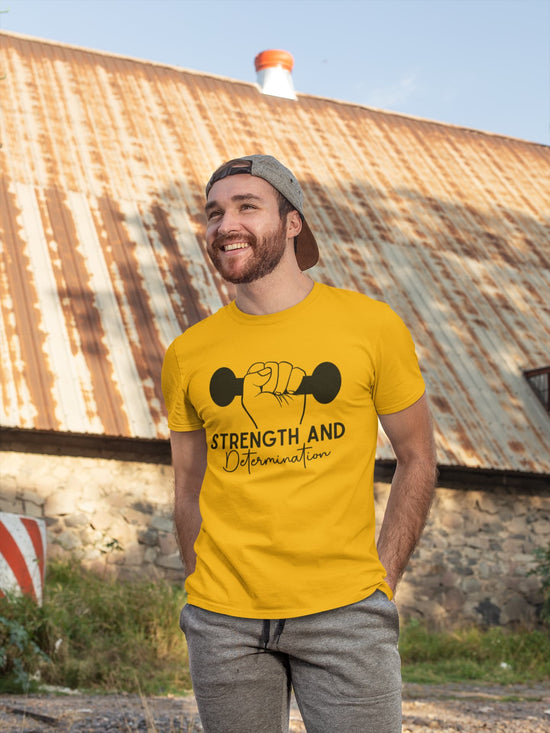 MENS GOLDEN YELLOW ROUNDNECK T-SHIRT