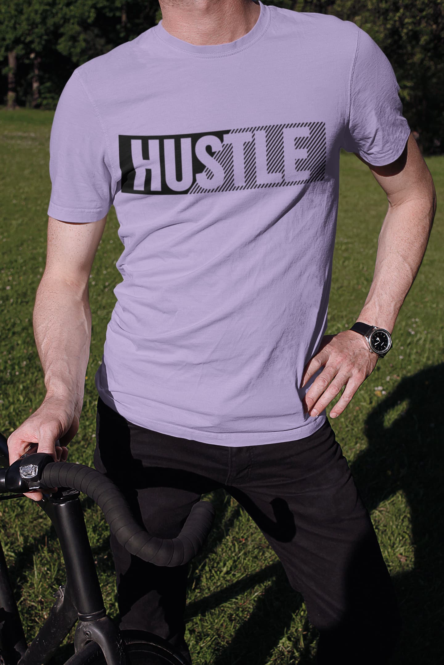 Men's Iris Lavender Round Neck T-shirts
