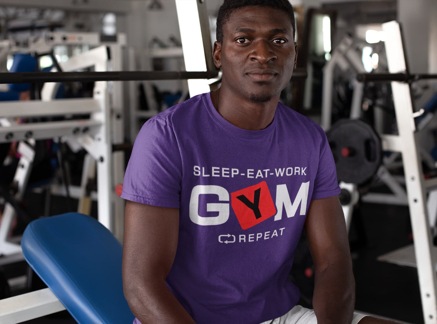 Men's Purple Round Neck T-shirts