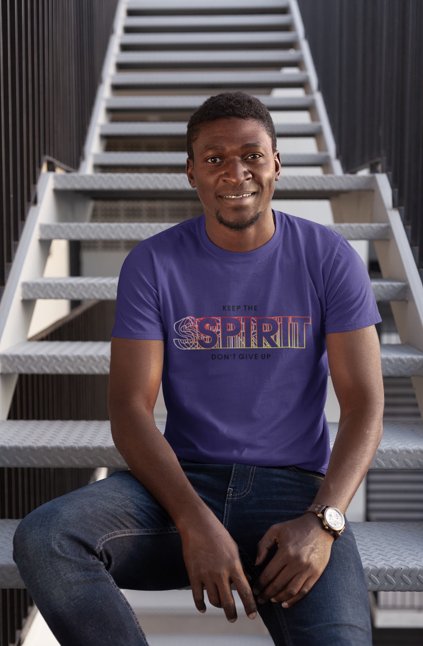 MENS PURPLE ROUNDNECK T-SHIRT
