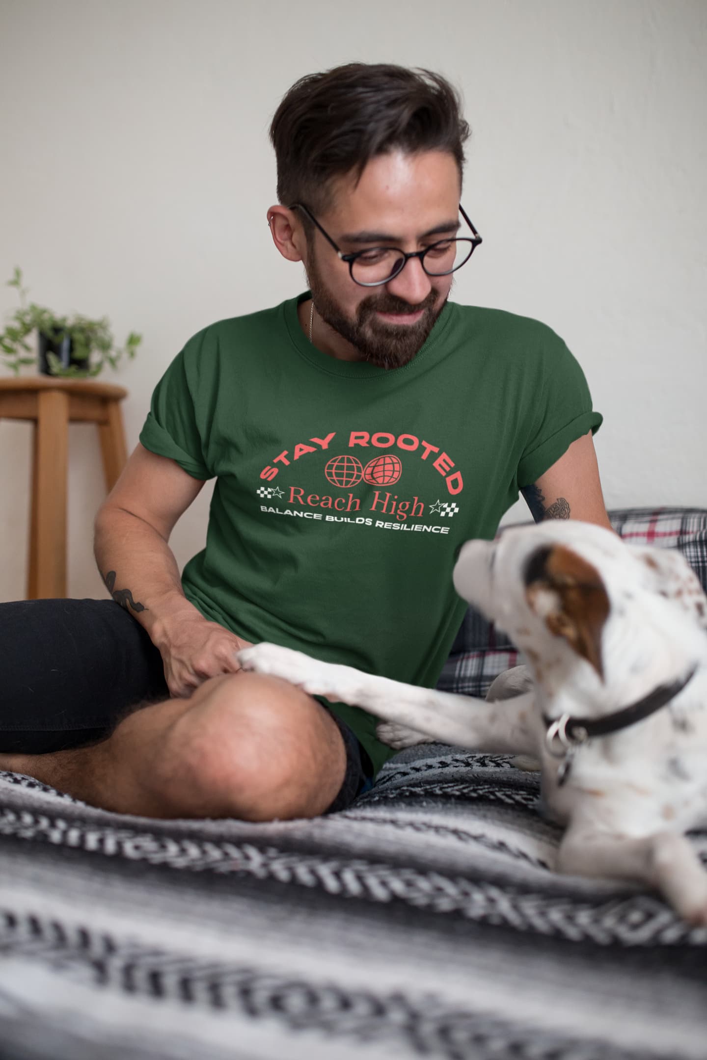 MENS OLIVE GREEN ROUNDNECK T-SHIRT