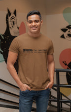 MENS CHOCOLATE BROWN ROUNDNECK T-SHIRT