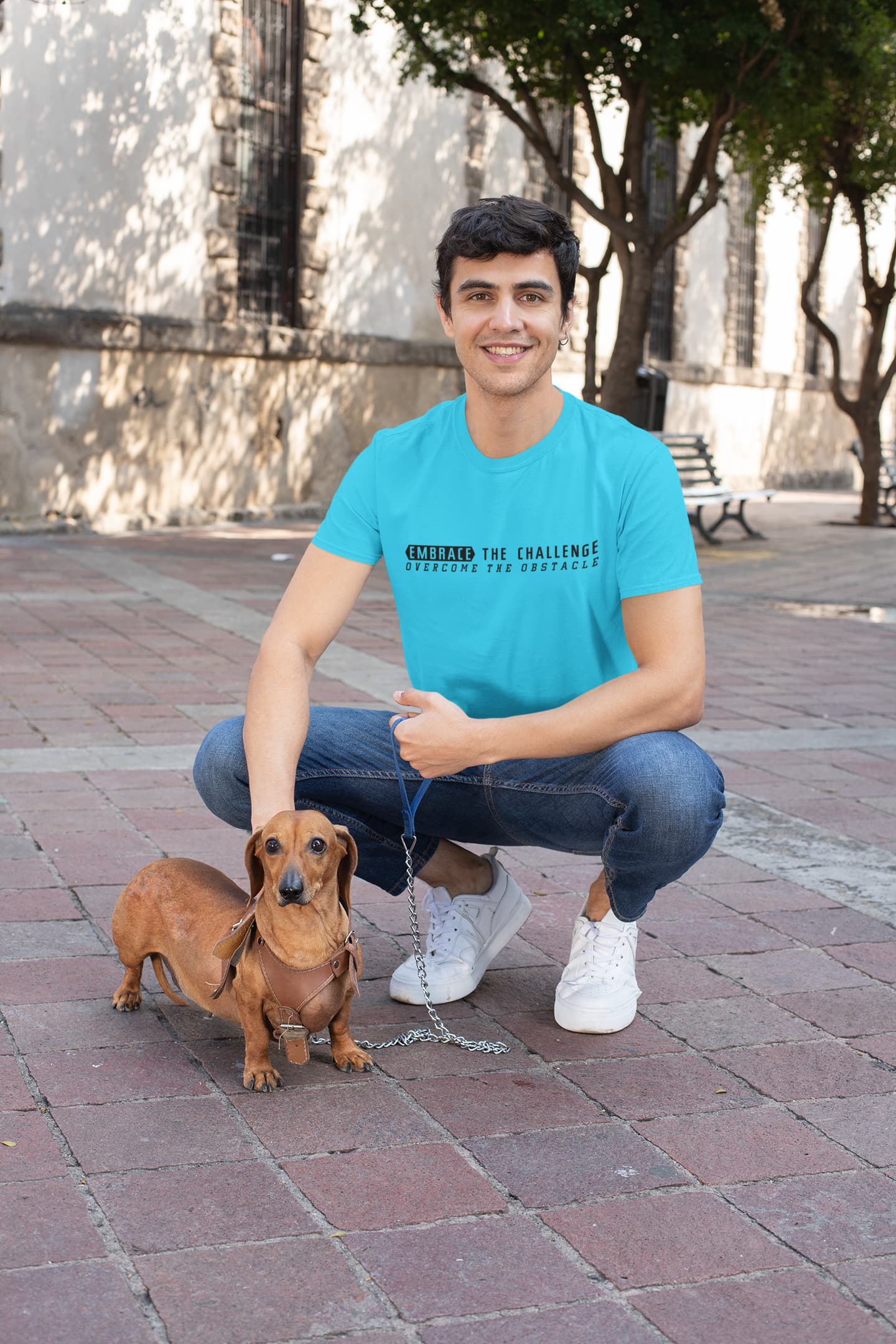 MENS SKY BLUE ROUNDNECK T-SHIRT