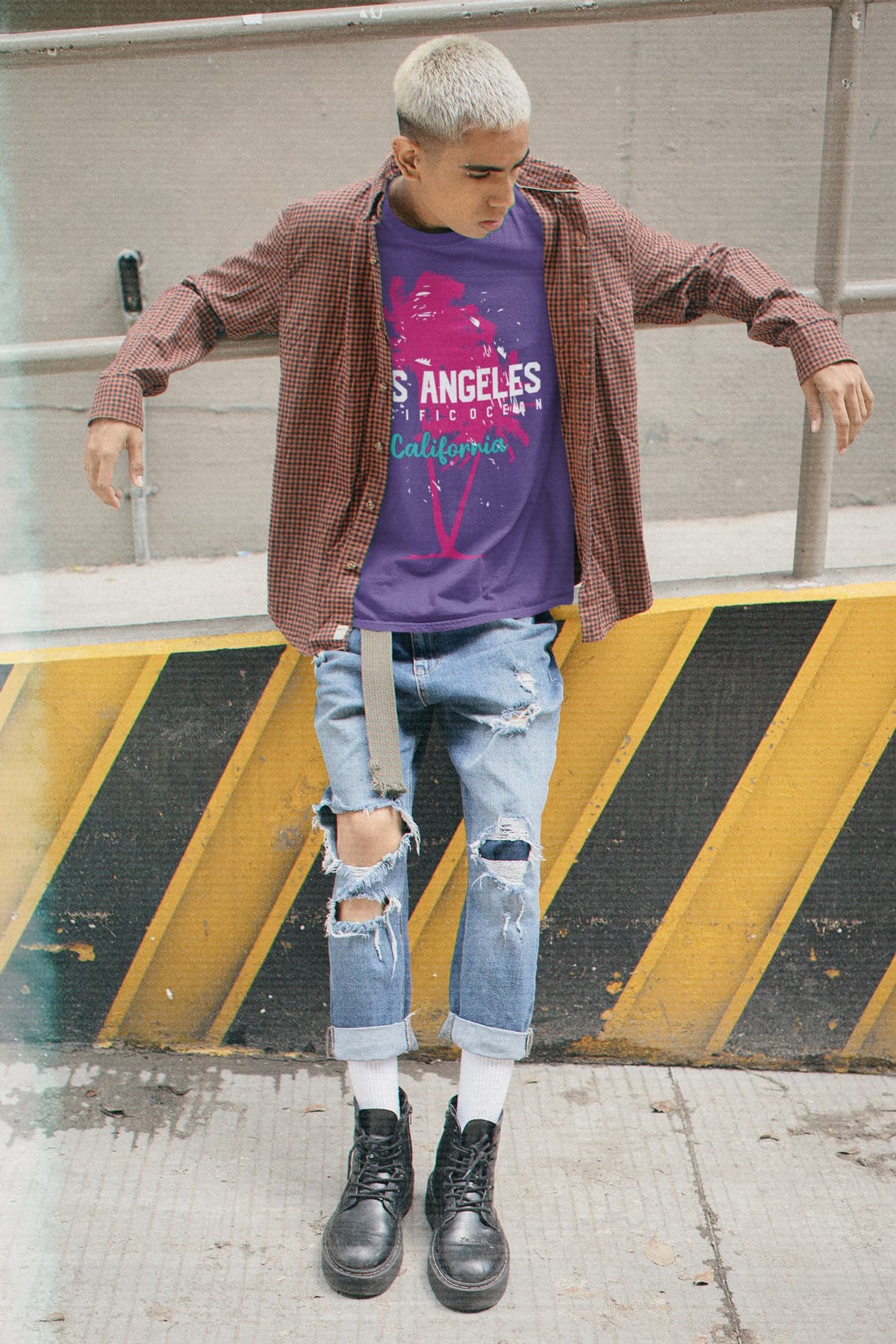 Karavirs® California Purple graphic tee for men India