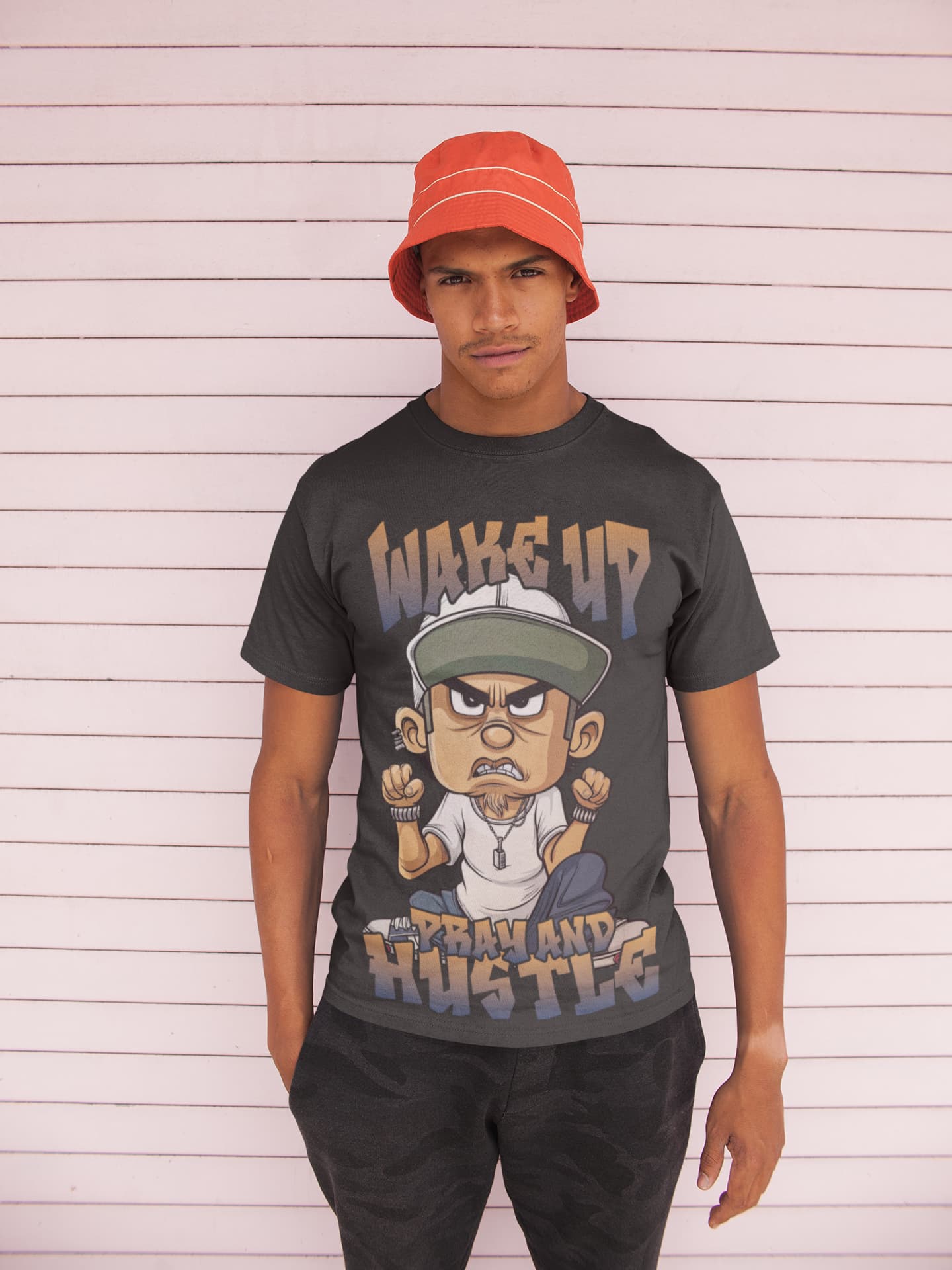 Men's Black Round Neck T-shirts