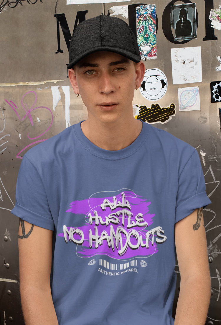 MENS SMOKE BLUE ROUNDNECK T-SHIRT