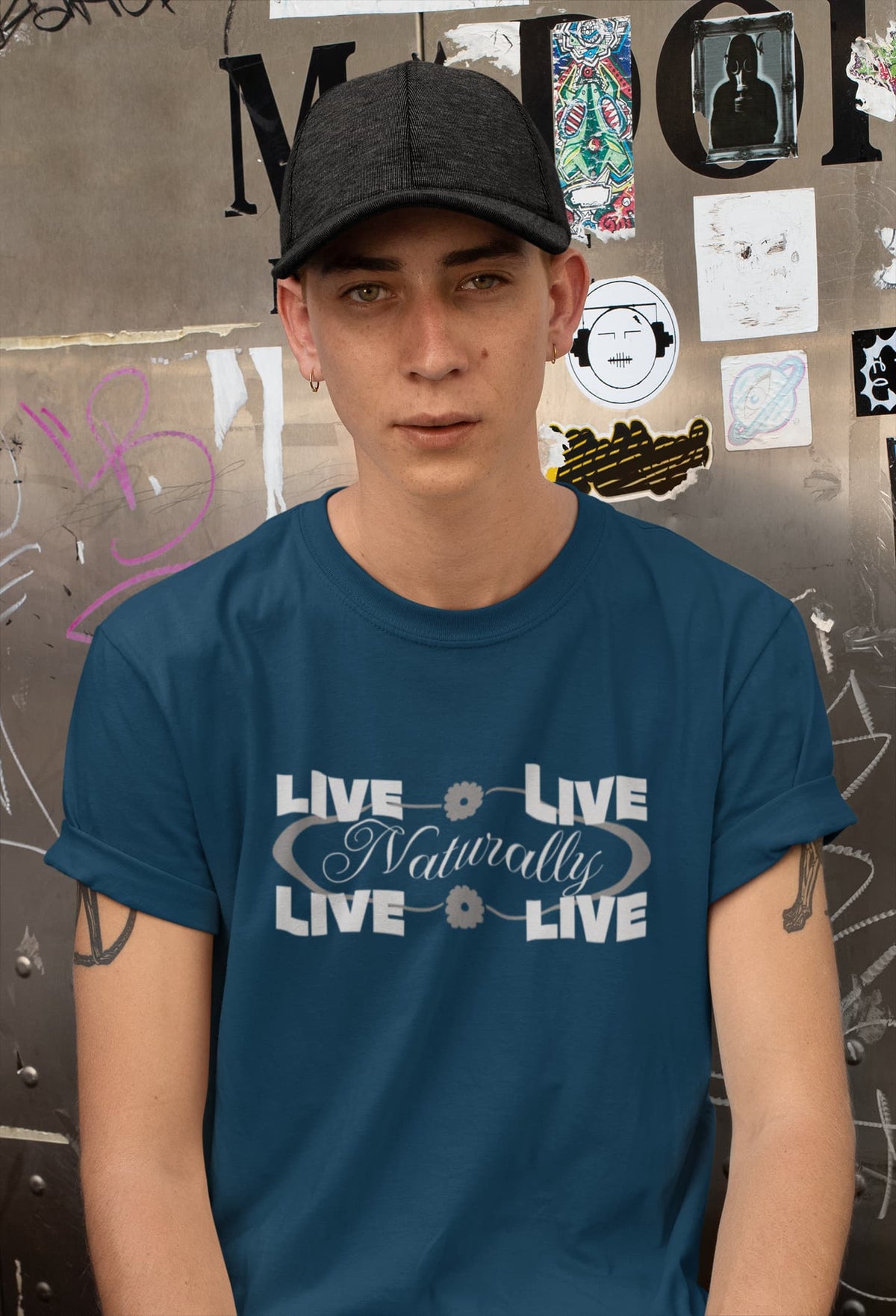 MENS NAVY BLUE ROUNDNECK T-SHIRT