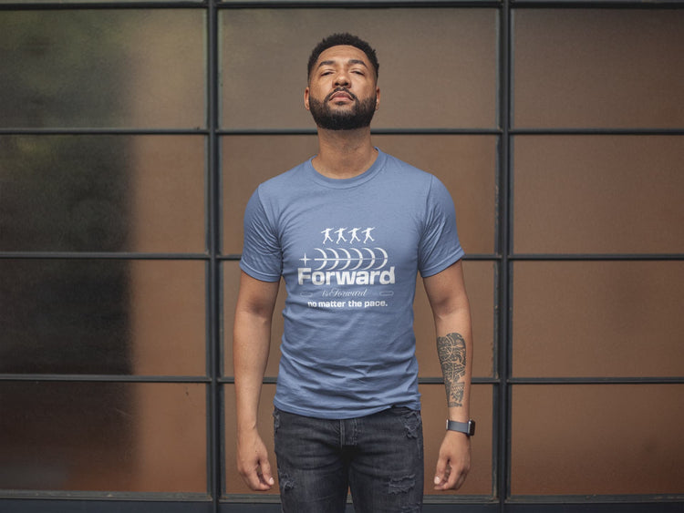 MENS SMOKE BLUE ROUNDNECK T-SHIRT
