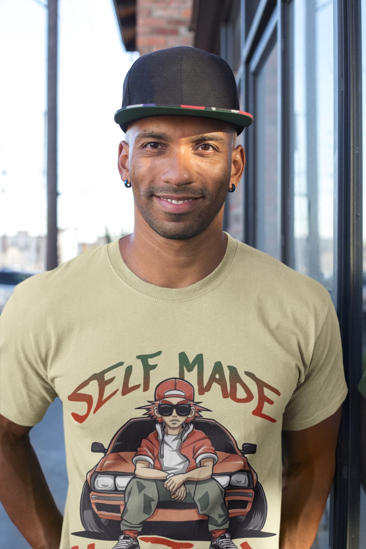 Men's Almond Round Neck T-shirts