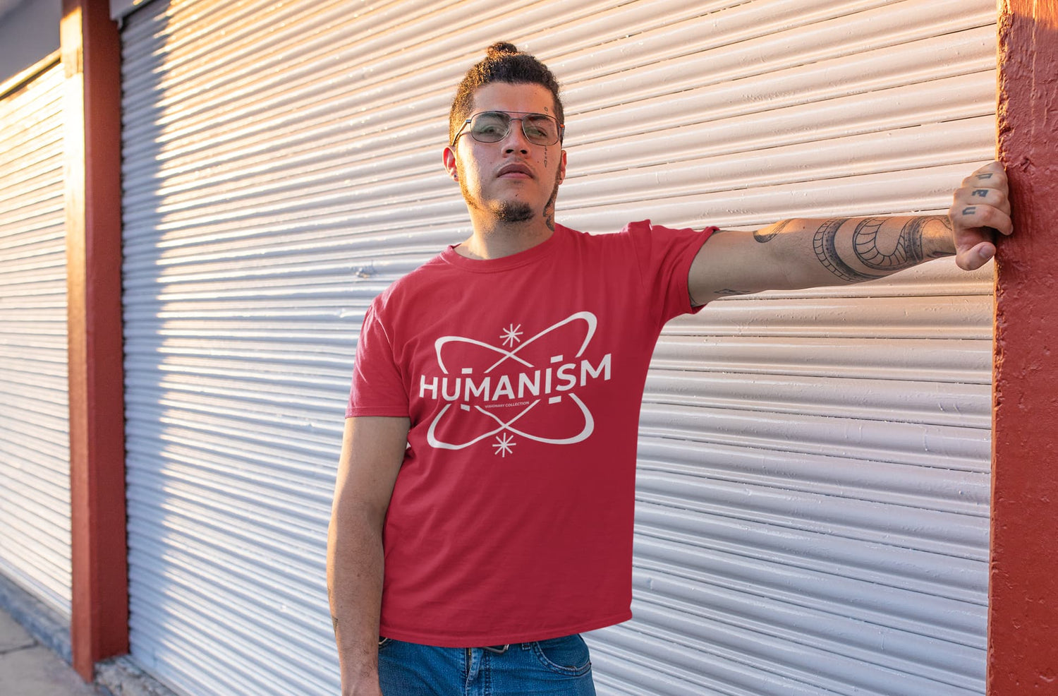 MENS RED ROUNDNECK T-SHIRT