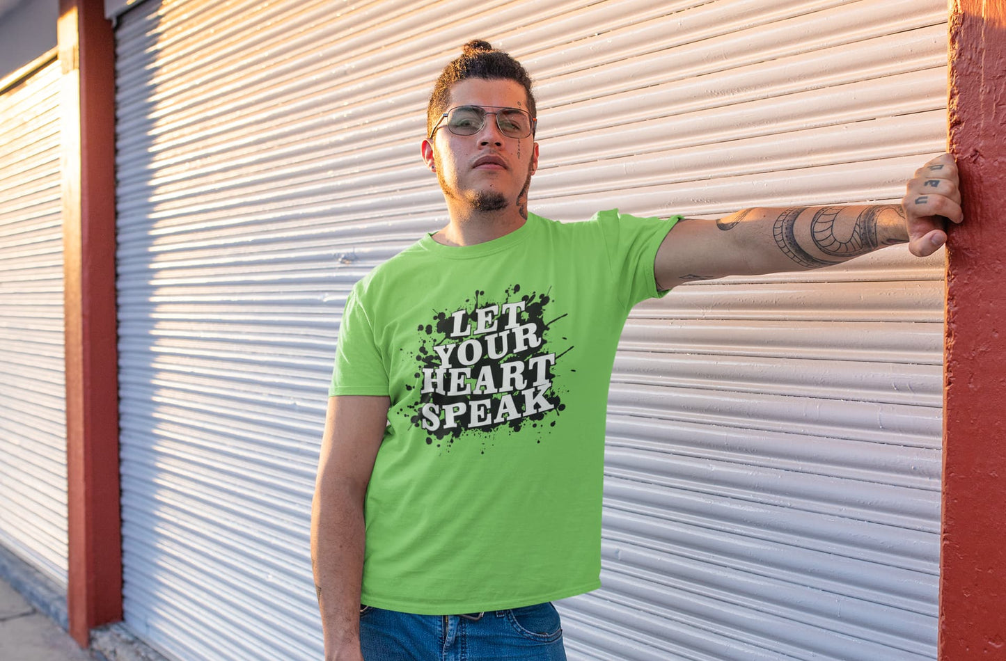 MENS LIRIL GREEN ROUNDNECK T-SHIRT