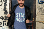 MENS SMOKE BLUE ROUNDNECK T-SHIRT