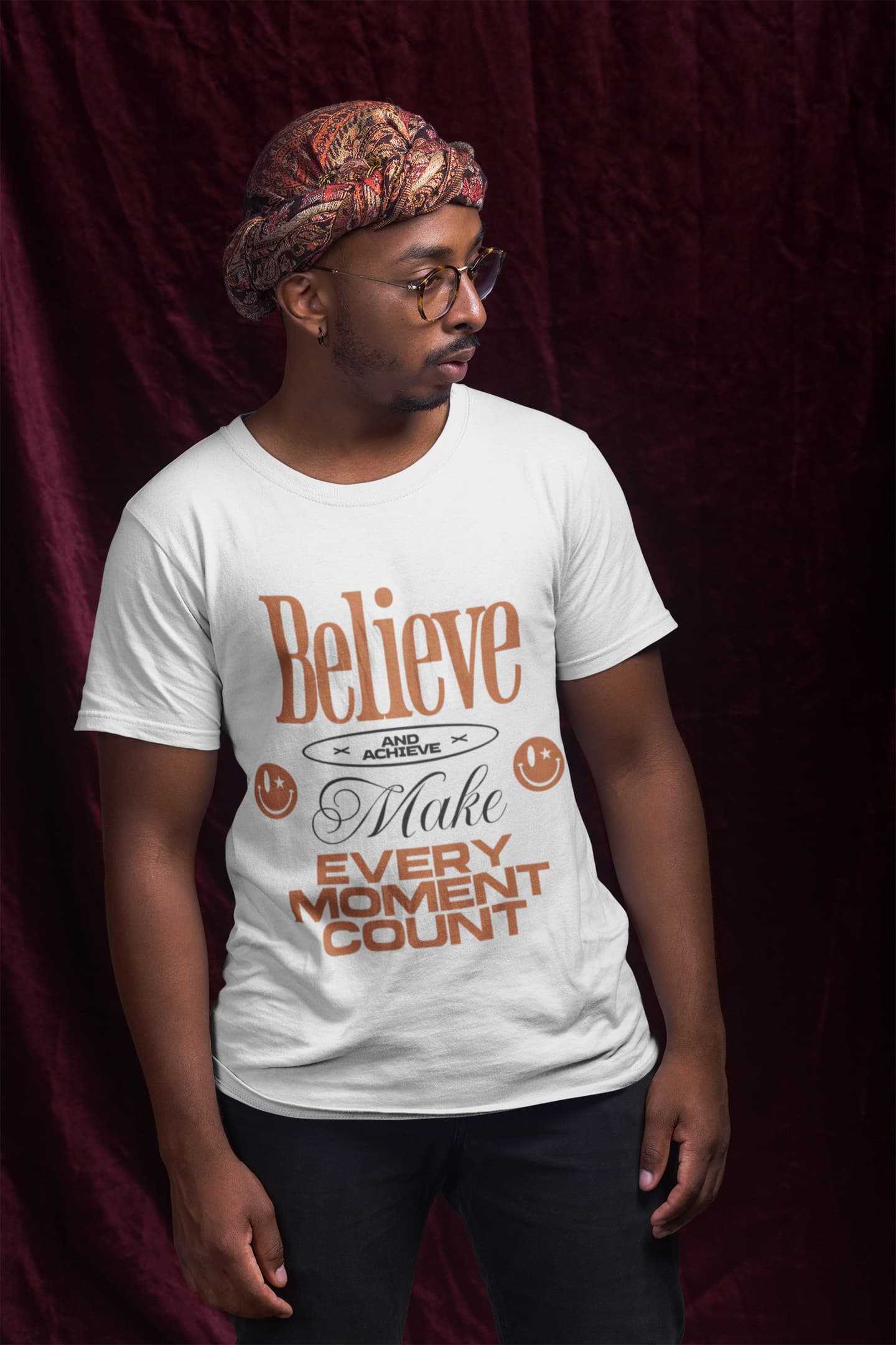 Men's White Round Neck T-shirts