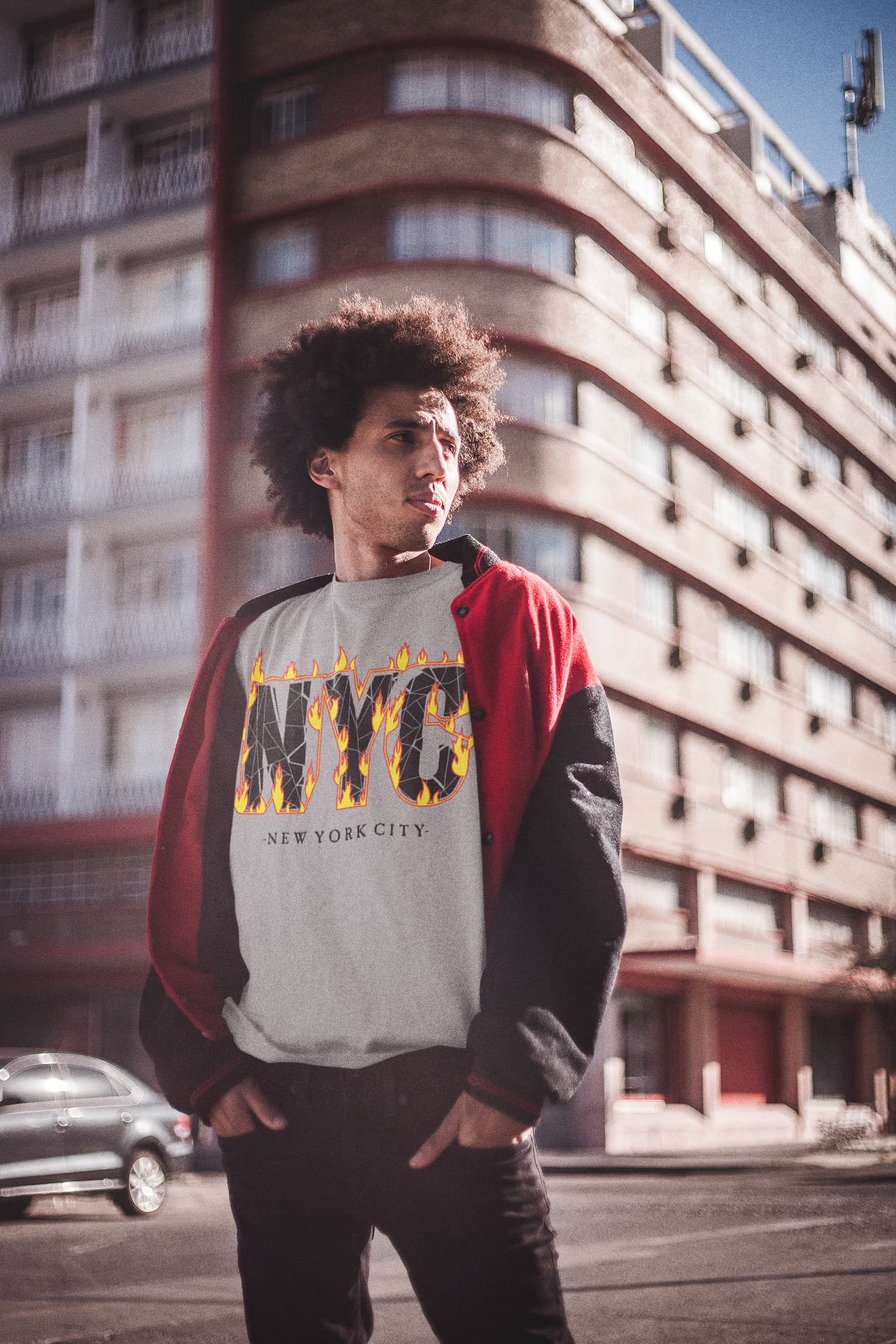 Men's Melange Grey Round Neck T-shirts