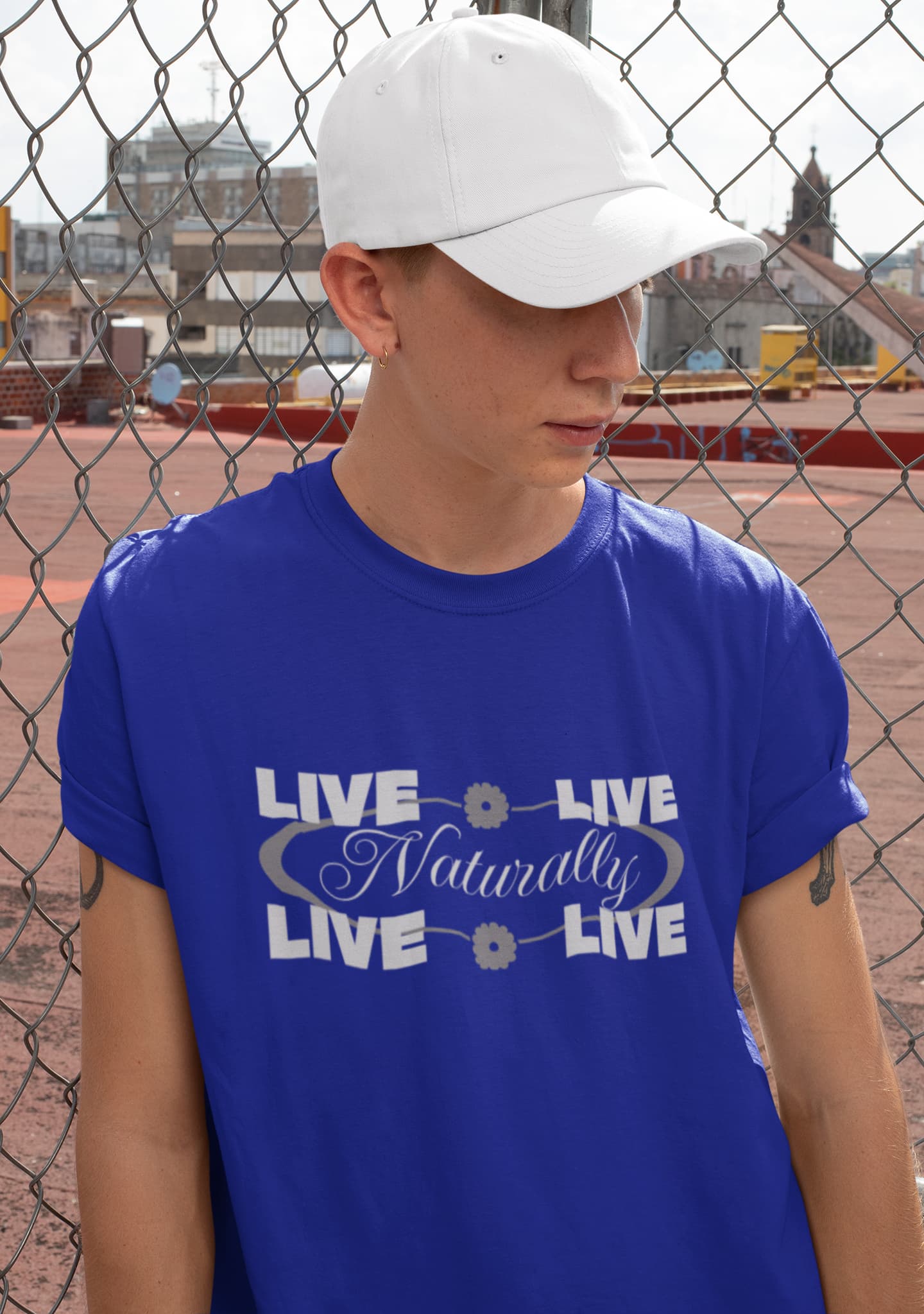MENS ROYAL BLUE ROUNDNECK T-SHIRT