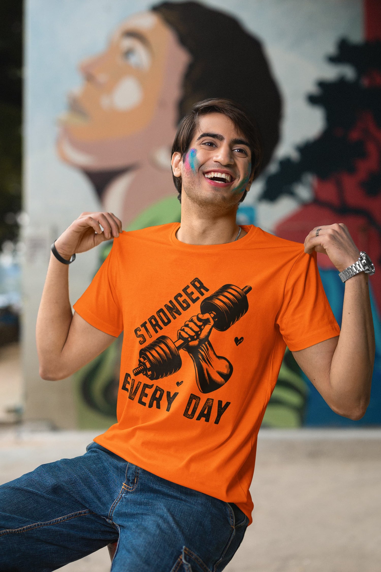 MENS ORANGE ROUNDNECK T-SHIRT