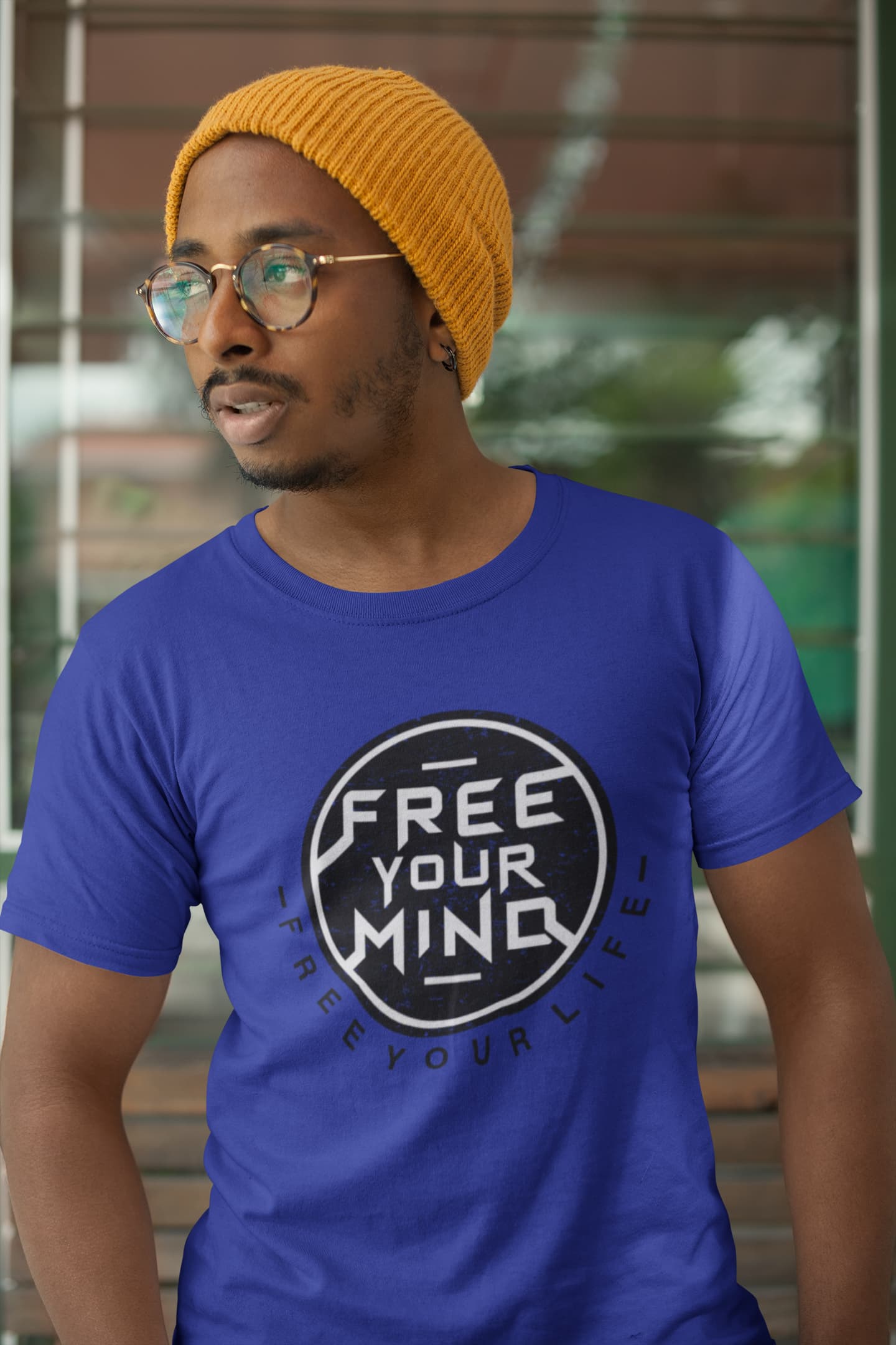 MENS ROYAL BLUE ROUNDNECK T-SHIRT