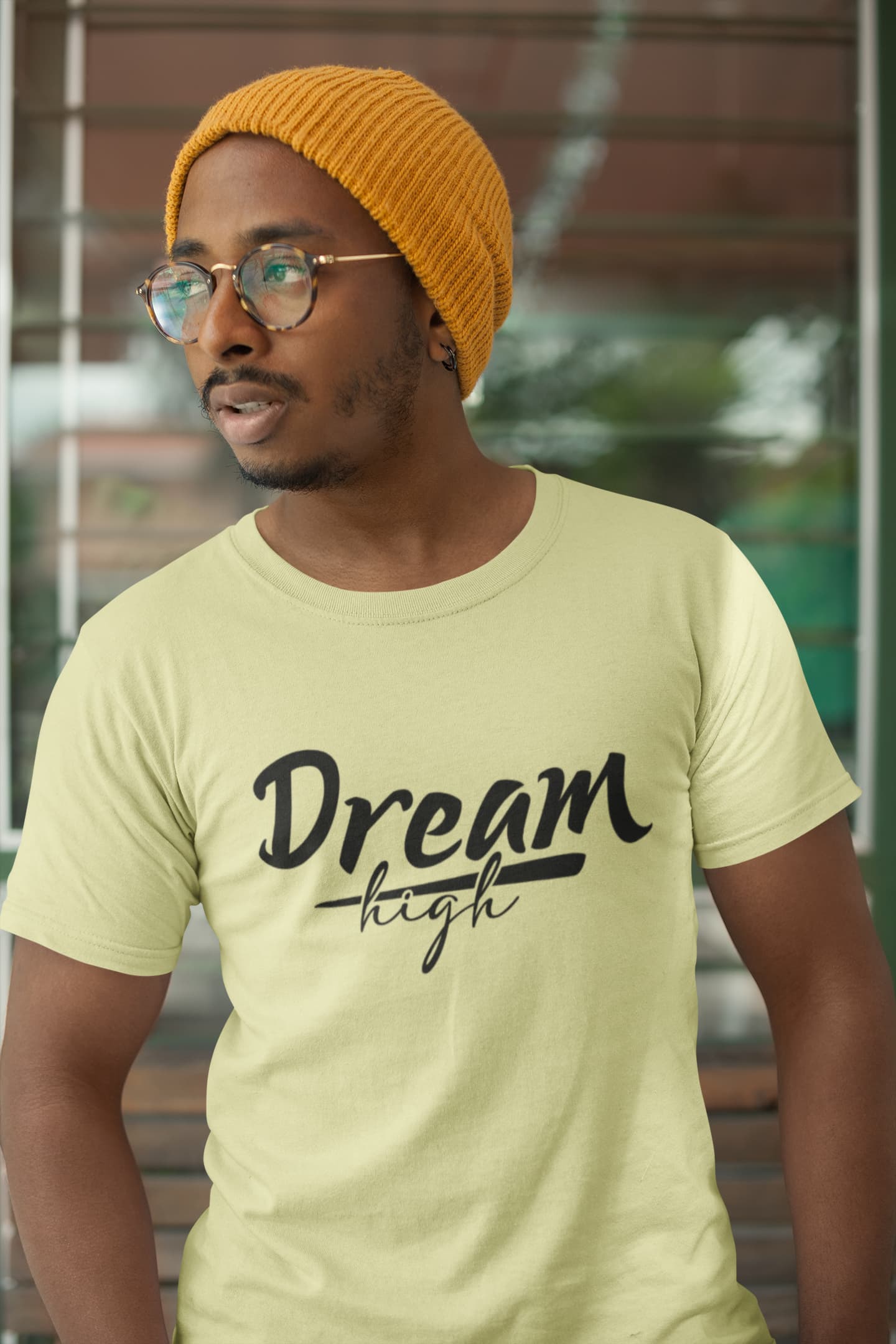 MENS BUTTER YELLOW ROUNDNECK T-SHIRT