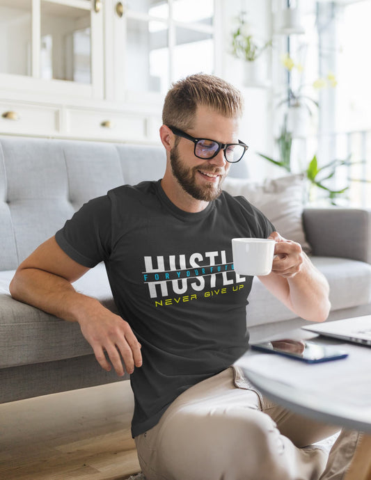 Men's Black Round Neck T-shirts