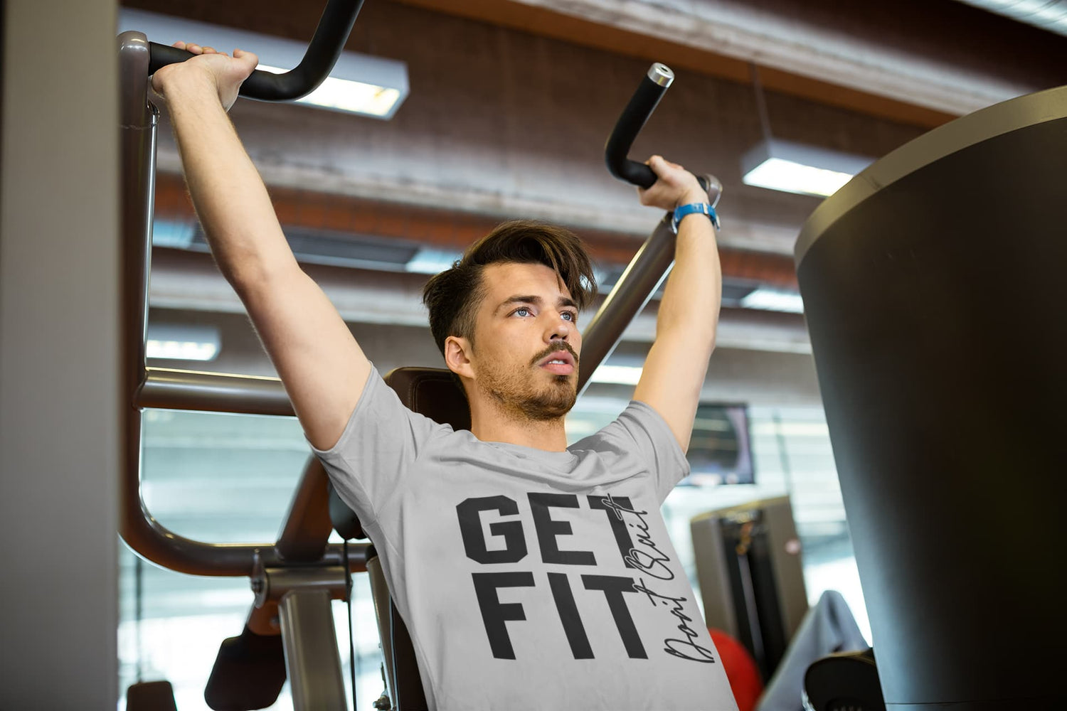 Men’s Melange Grey Round Neck T-shirts