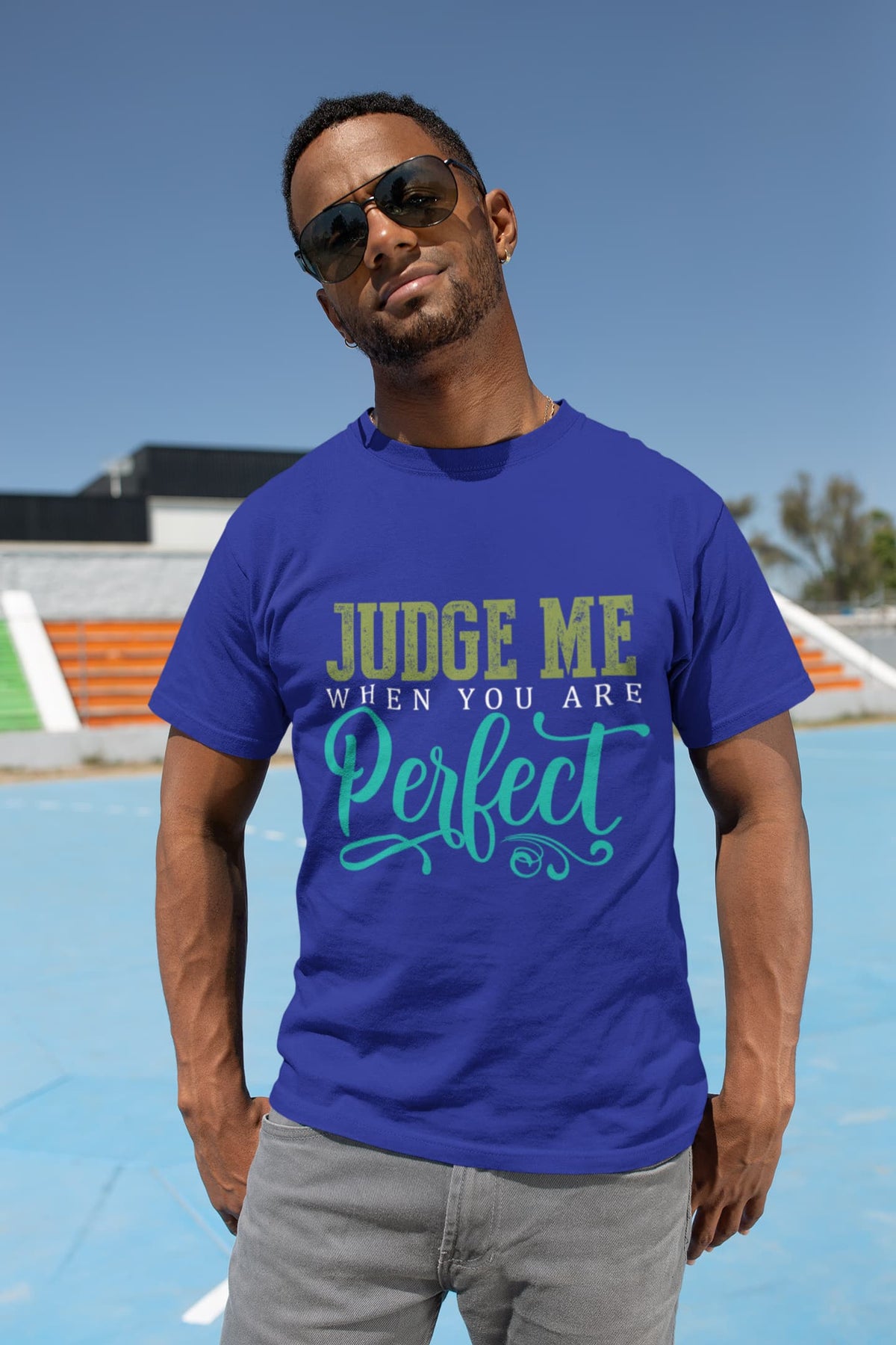 MENS ROYAL BLUE ROUNDNECK T-SHIRT
