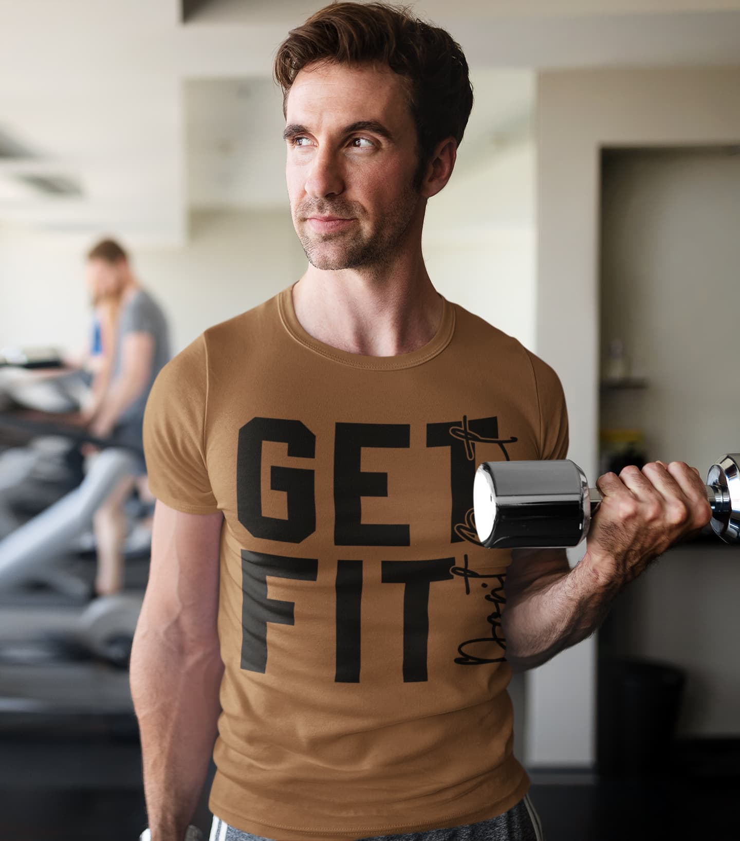 Men’s Chocolate Brown Round Neck T-shirt