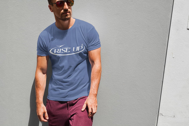 MENS SMOKE BLUE ROUNDNECK T-SHIRT