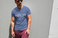 MENS SMOKE BLUE ROUNDNECK T-SHIRT