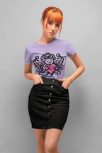 Women's Iris Lavender Round Neck T-shirts
