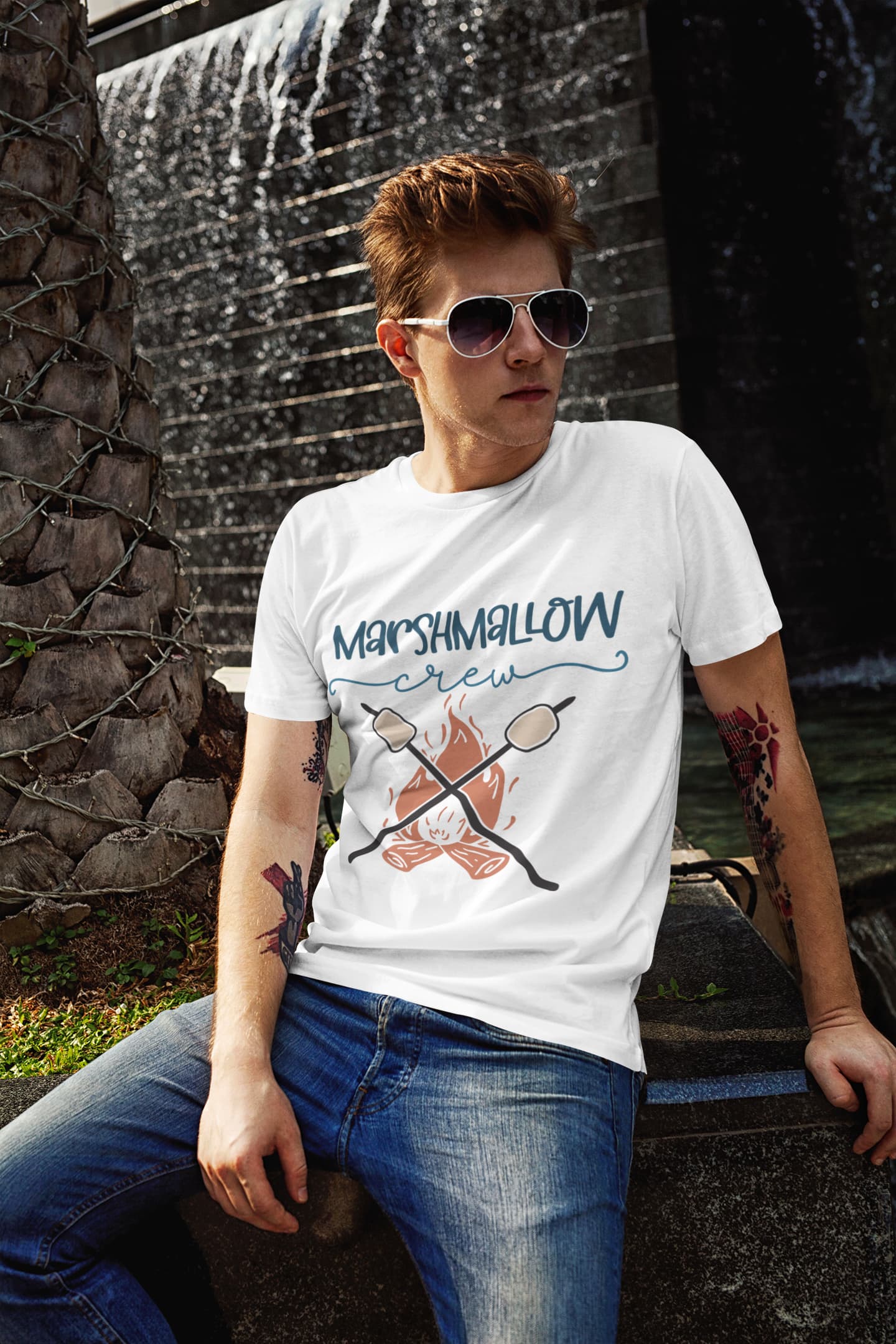 Men's White Round Neck T-shirts