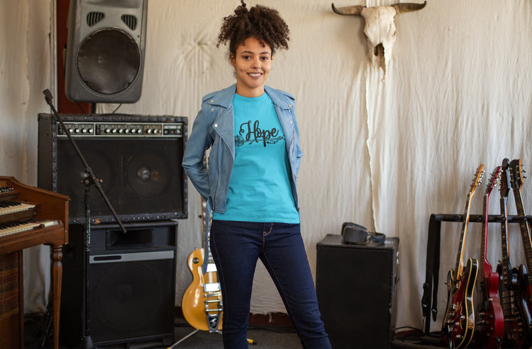 WOMENS SKY BLUE ROUNDNECK T-SHIRT
