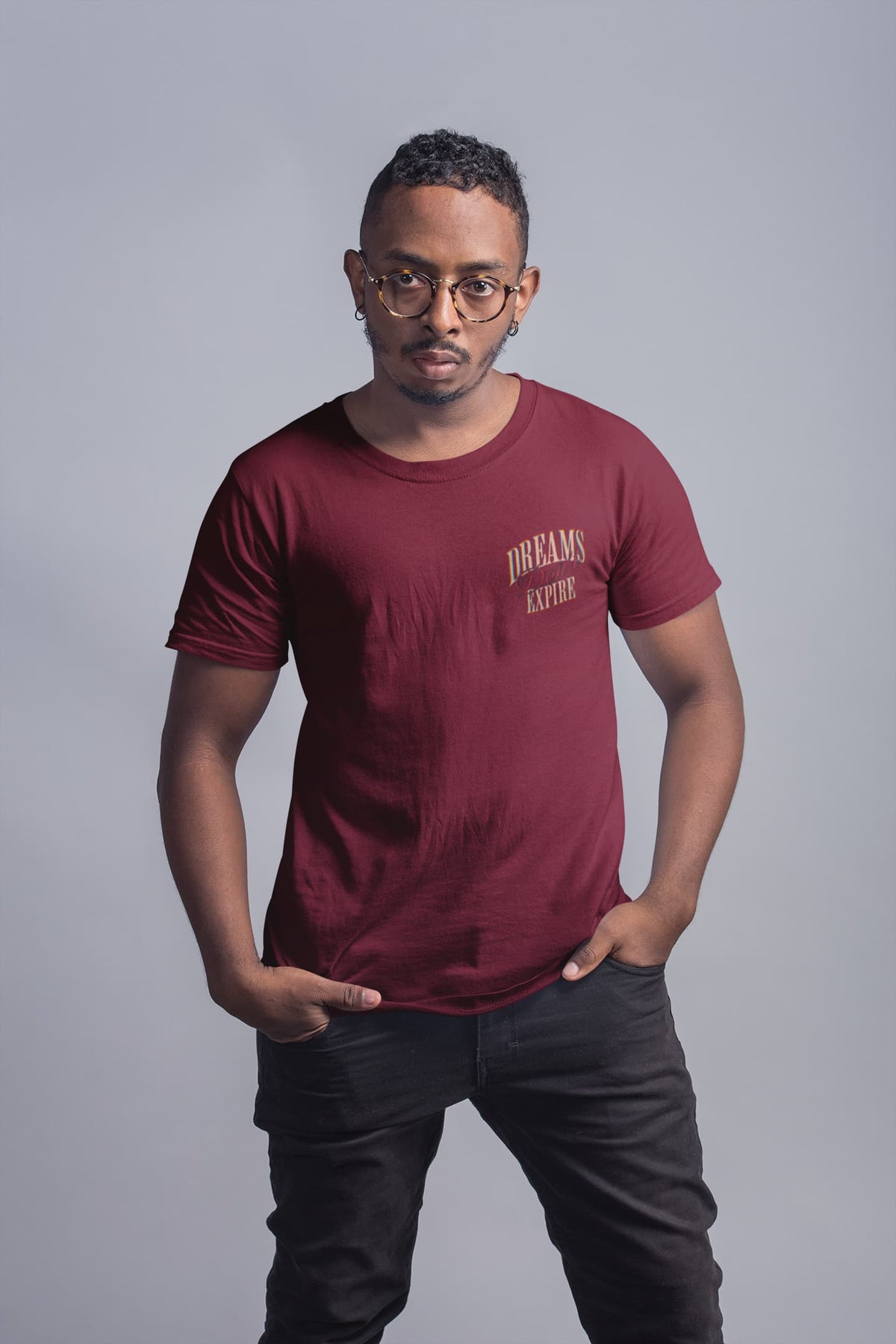 Karavirs® Daydream Maroon graphic tee for men India
