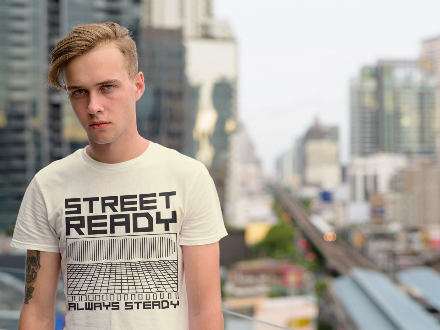 Men's Almond Round Neck T-shirts