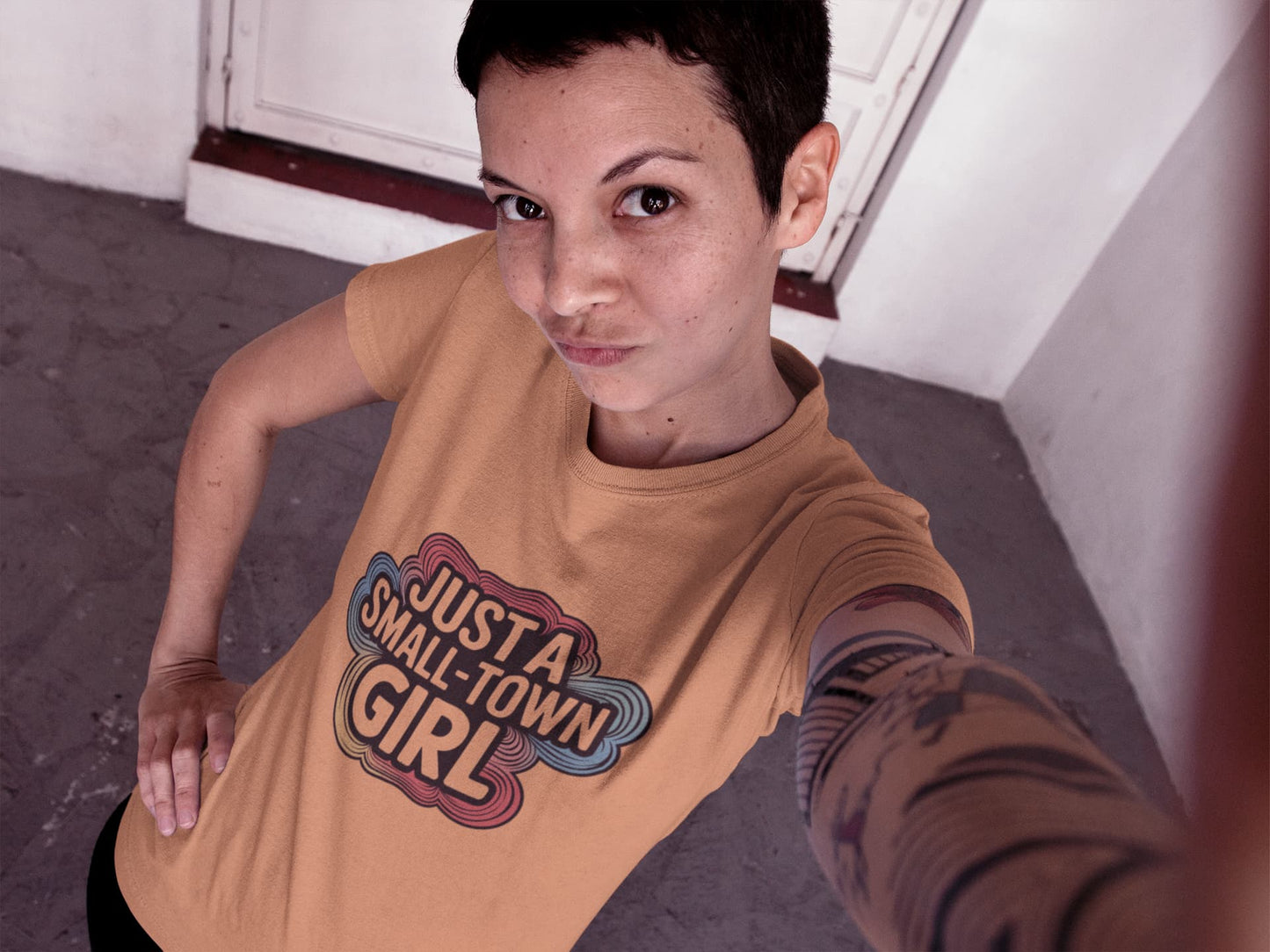 Women's Mustard Yellow Round Neck T-shirts