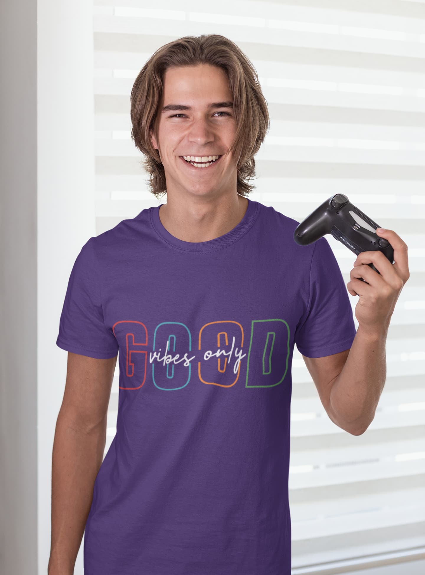 Men's Purple Round Neck T-shirts