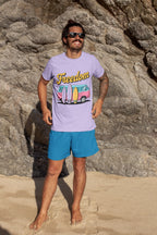 Men’s Iris Lavender Round Neck T-shirts 