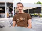 MENS COFFEE BROWN ROUNDNECK T-SHIRT