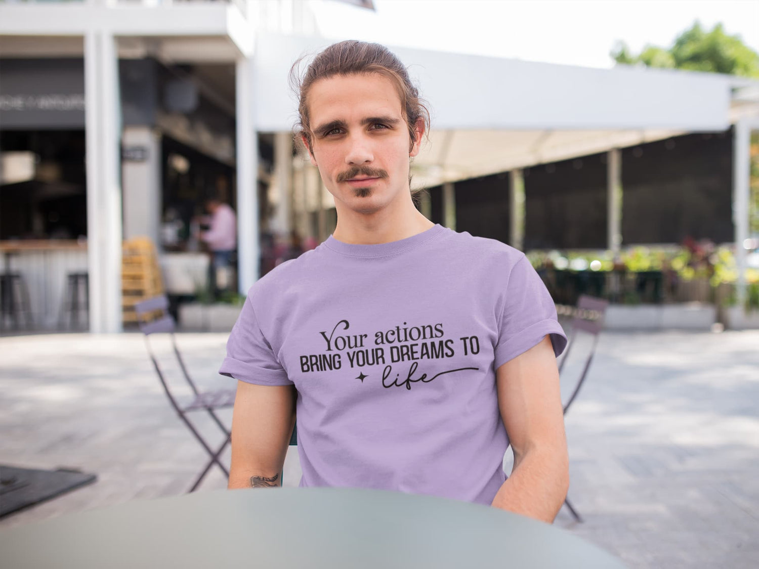 MENS IRIS LAVENDER ROUNDNECK T-SHIRT