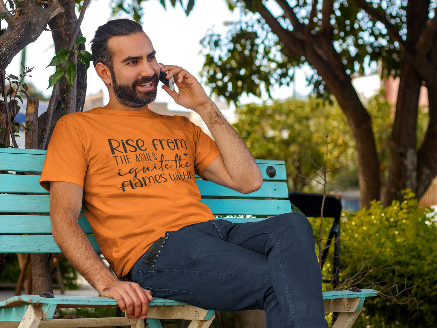 MENS ORANGE ROUNDNECK T-SHIRT
