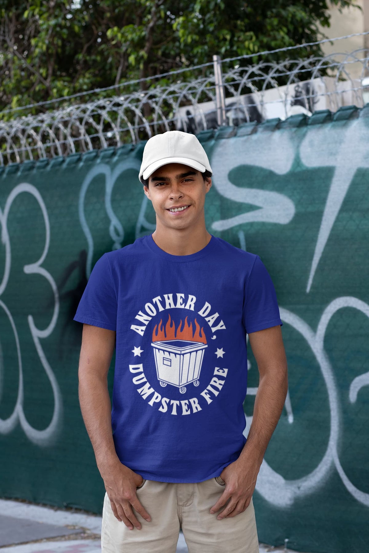 Men's Royal Blue Round Neck T-shirts