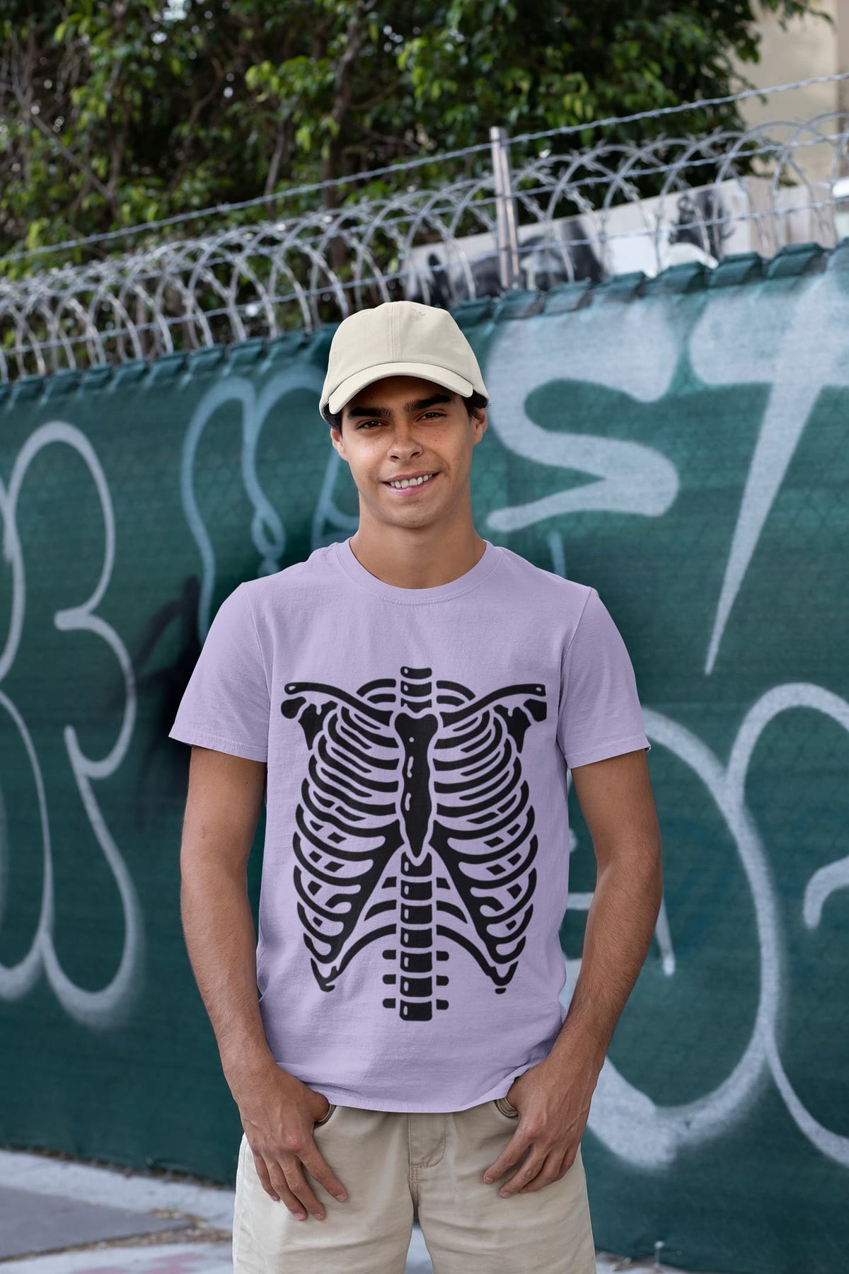 Men's Iris Lavender Round Neck T-shirts