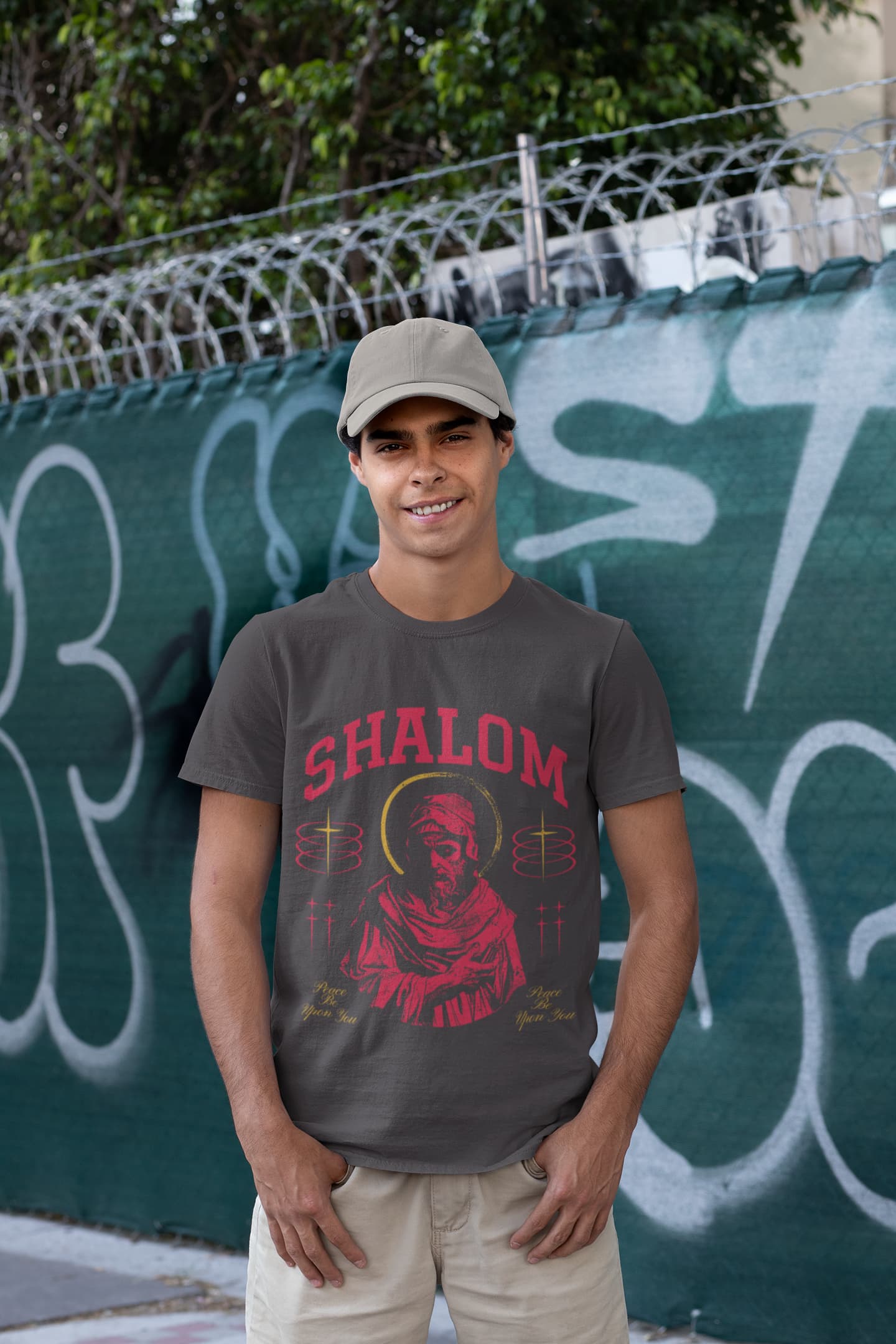 Men's Charcoal Grey Round Neck T-shirts