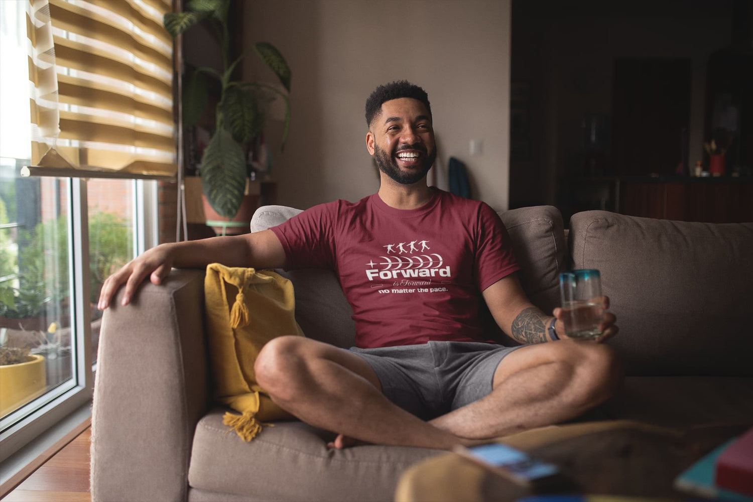 MENS MAROON  ROUNDNECK T-SHIRT