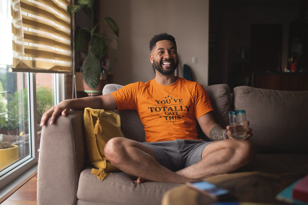 Karavirs® Confident Orange graphic tee for men India