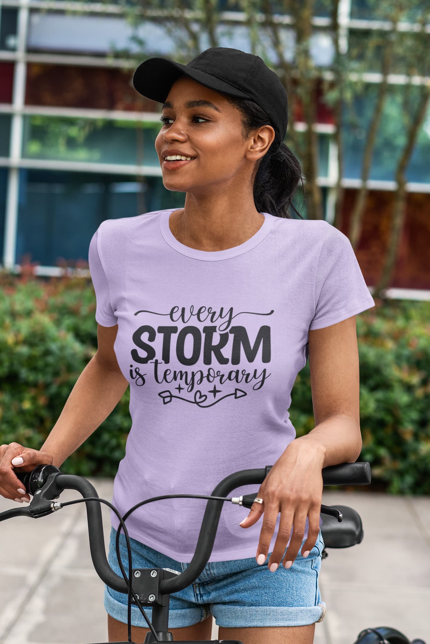 WOMENS IRIS LAVENDER ROUNDNECK T-SHIRT