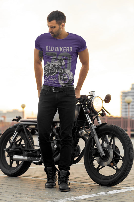 Men's Purple Round Neck T-shirts