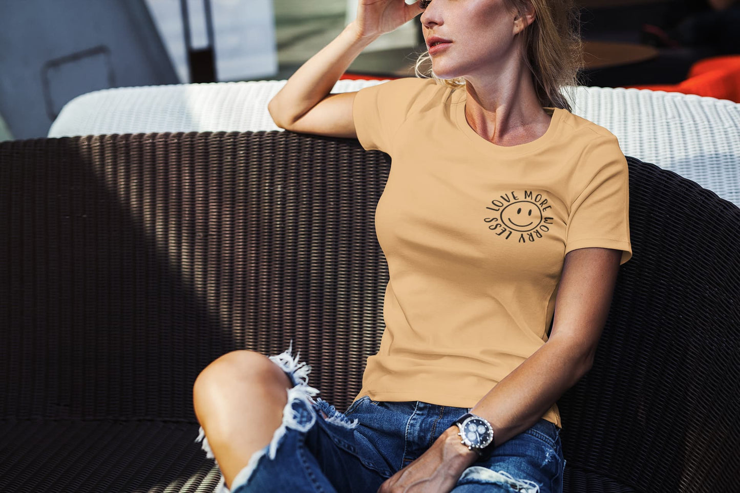 Women's Mustard Yellow Round Neck T-shirts
