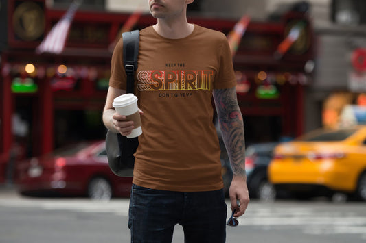 Men's Chocolate Brown Round Neck T-shirts